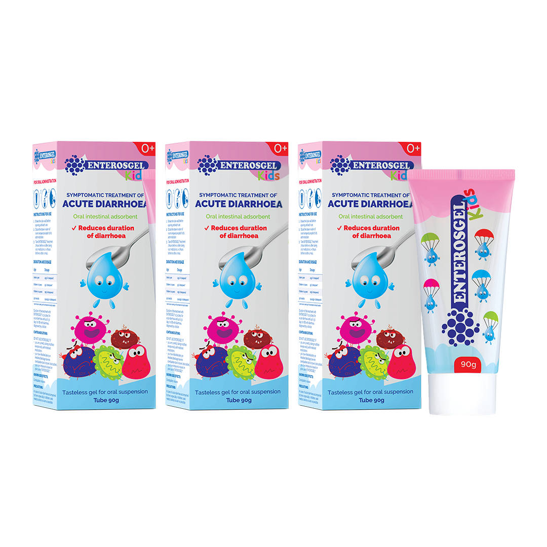 ENTEROSGEL® Drug-Free Tasteless Gel for Diarrhoea Relief for Children - 3 Packs