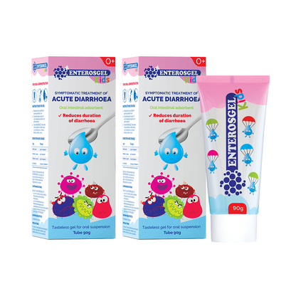 Enterosgel Kids packaging and tube on a white background